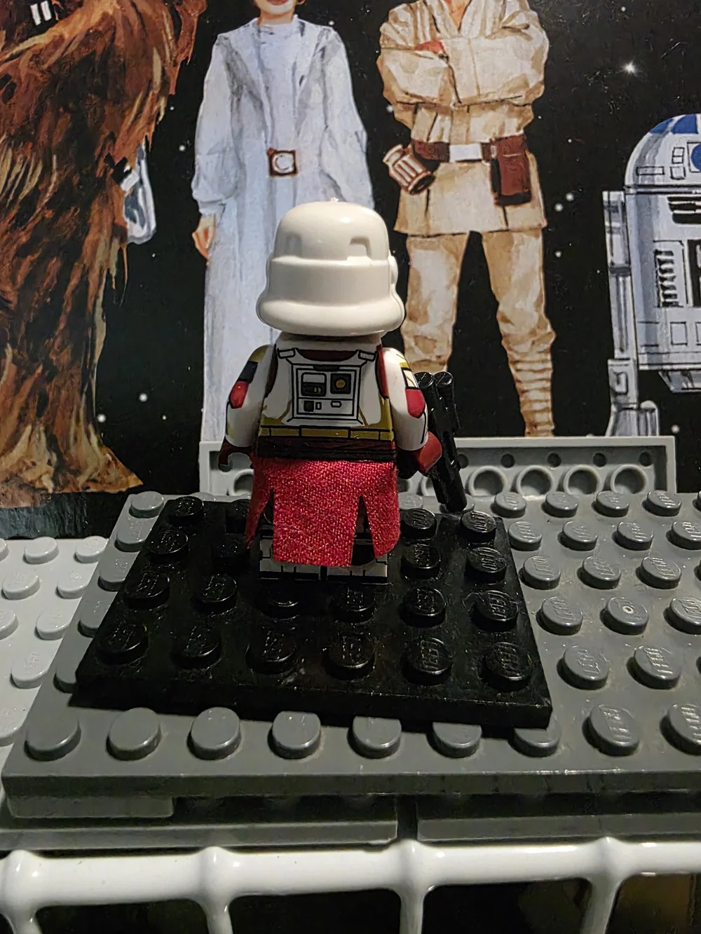 CUSTOM Star Wars Captain Enoch Trooper Minifigure with Red Cloth Kama Waist Cape